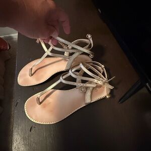 Lilly Pulitzer Gold Sandals Chic and Comfortable